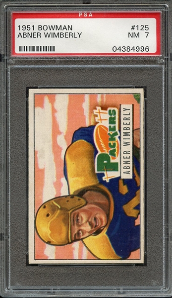 1951 BOWMAN 125 ABNER WIMBERLY PSA NM 7