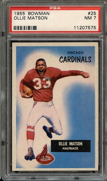 1955 BOWMAN 25 OLLIE MATSON PSA NM 7