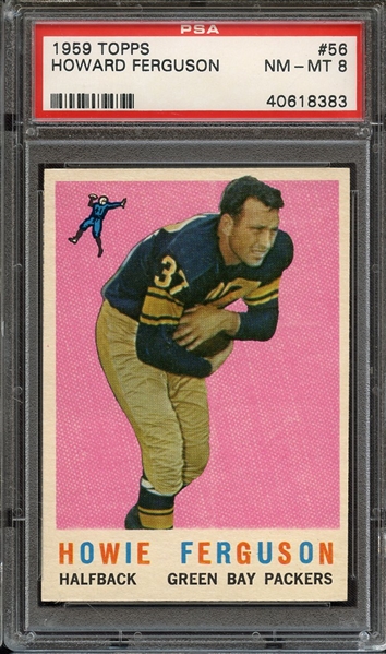 1959 TOPPS 56 HOWARD FERGUSON PSA NM-MT 8