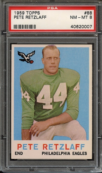 1959 TOPPS 88 PETE RETZLAFF PSA NM-MT 8