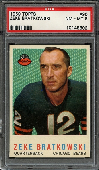 1959 TOPPS 90 ZEKE BRATKOWSKI PSA NM-MT 8