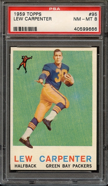 1959 TOPPS 95 LEW CARPENTER PSA NM-MT 8