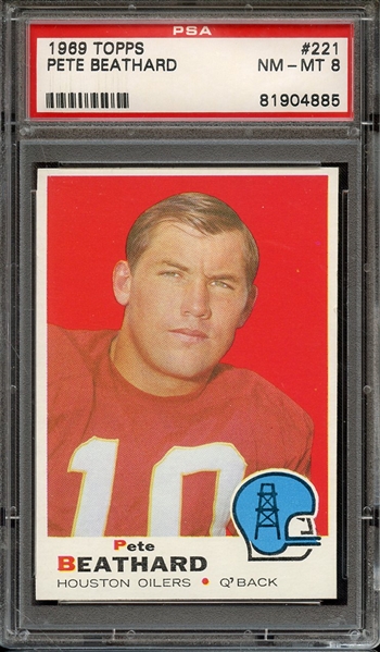 1969 TOPPS 221 PETE BEATHARD PSA NM-MT 8