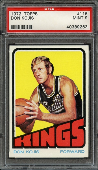 1972 TOPPS 116 DON KOJIS PSA MINT 9