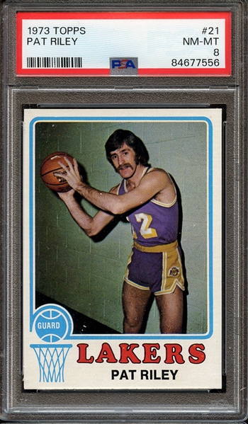 1973 TOPPS 21 PAT RILEY PSA NM-MT 8