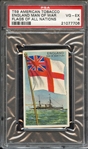 1911 T59 AMERICAN TOBACCO FLAGS OF ALL NATIONS ENGLAND MAN OF... FLAGS OF ALL NATIONS PSA VG-EX 4