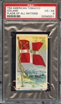 1911 T59 AMERICAN TOBACCO FLAGS OF ALL NATIONS ICELAND FLAGS OF ALL NATIONS PSA VG-EX 4