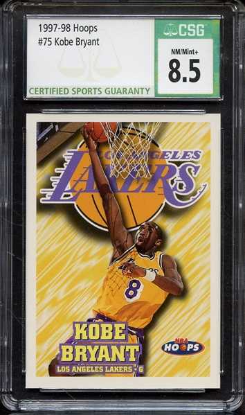 1997 HOOPS 75 KOBE BRYANT CSG NM-MT+ 8.5