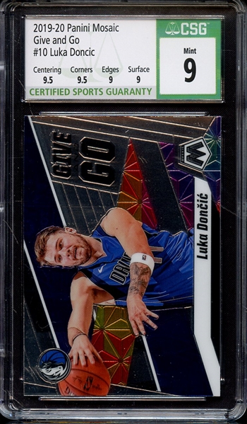 2019 PANINI MOSAIC GIVE AND GO 10 LUKA DONCIC CSG MINT 9