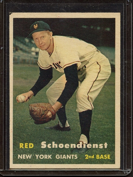 1957 TOPPS 154 RED SCHOENDIENST