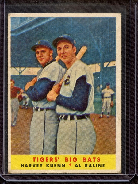 1958 TOPPS 304 TIGERS BIG BATS KUENN KALINE