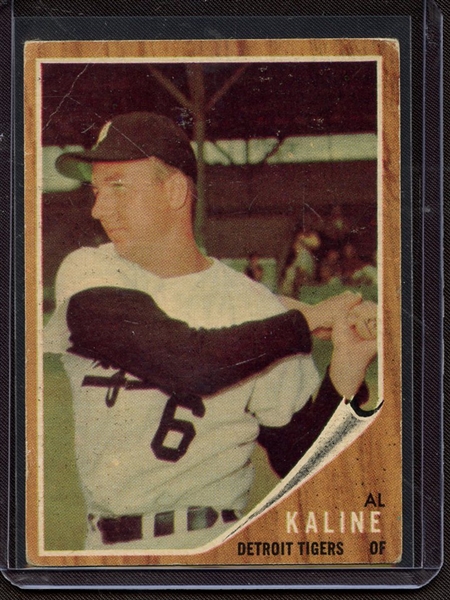 1962 TOPPS 150 AL KALINE GREEN TINT