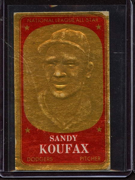 1965 TOPPS EMBOSSED 8 SANDY KOUFAX