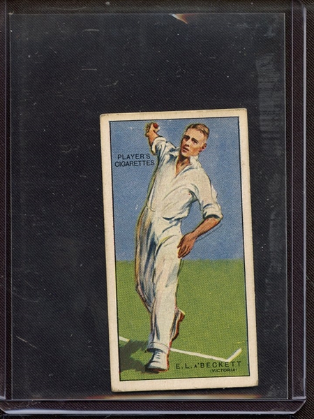 1930 JOHN PLAYER & SONS CRICKETERS 1 E.L A'BECKETT