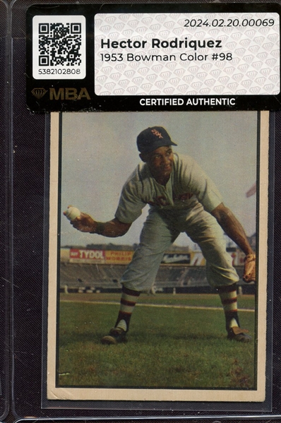 1953 BOWMAN COLOR 98 HECTOR RODRIQUEZ MBA