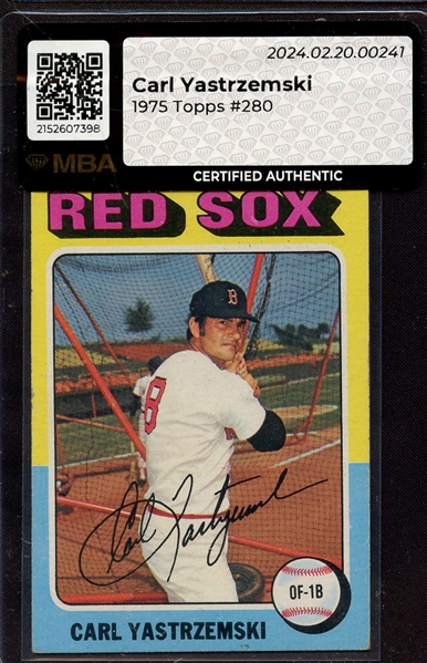 1975 TOPPS 280 CARL YASTRZEMSKI MBA