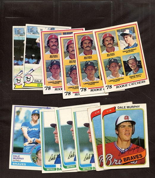 (12) DALE MURPHY LOT W/4 1978 TOPPS 