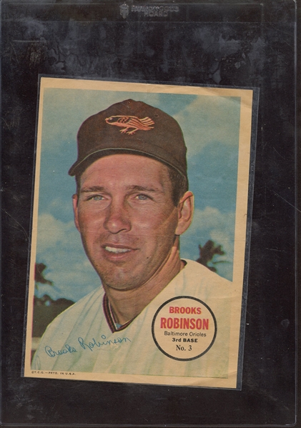 1967 TOPPS POSTERS 3 BROOKS ROBINSON