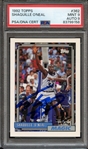 1992 TOPPS 362 SIGNED SHAQUILLE ONEAL PSA MINT 9 PSA/DNA AUTO 9