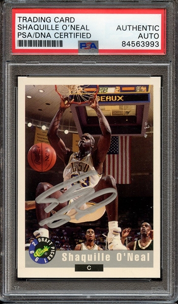 1992 CLASSIC 1 SIGNED SHAQUILLE O'NEAL PSA/DNA AUTO AUTHENTIC