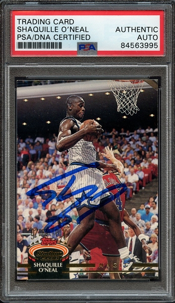 1992 STADIUM CLUB 247 SIGNED SHAQUILLE O'NEAL PSA/DNA AUTO AUTHENTIC