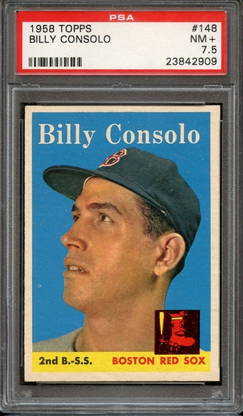 1958 TOPPS 148 BILLY CONSOLO PSA NM+ 7.5