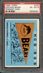1959 TOPPS 153 CHICAGO BEARS PENNANT CARD PSA EX-MT 6