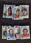 (9) 1973 TOPPS FOOTBALL LOT W/HALL OF FAMERS
