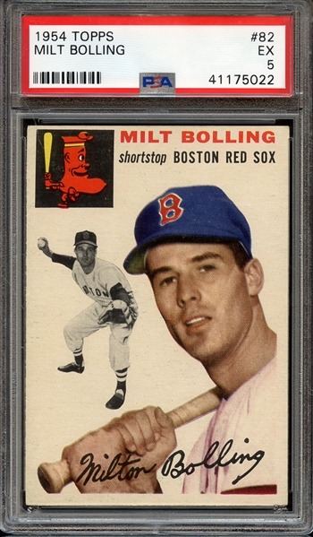 1954 TOPPS 82 MILT BOLLING PSA EX 5