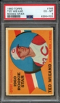 1960 TOPPS 146 TED WIEAND ROOKIE STAR PSA EX-MT 6