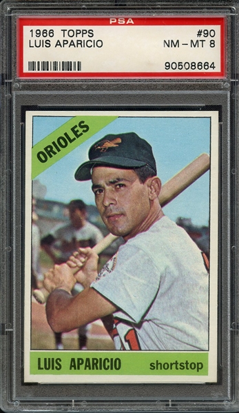 1966 TOPPS 90 LUIS APARICIO PSA NM-MT 8
