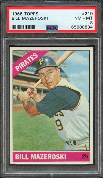 1966 TOPPS 210 BILL MAZEROSKI PSA NM-MT 8