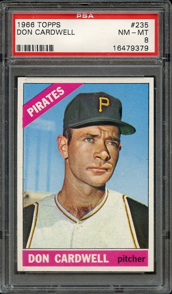 1966 TOPPS 235 DON CARDWELL PSA NM-MT 8