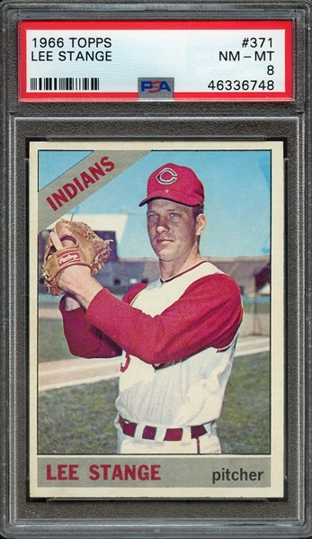 1966 TOPPS 371 LEE STANGE PSA NM-MT 8