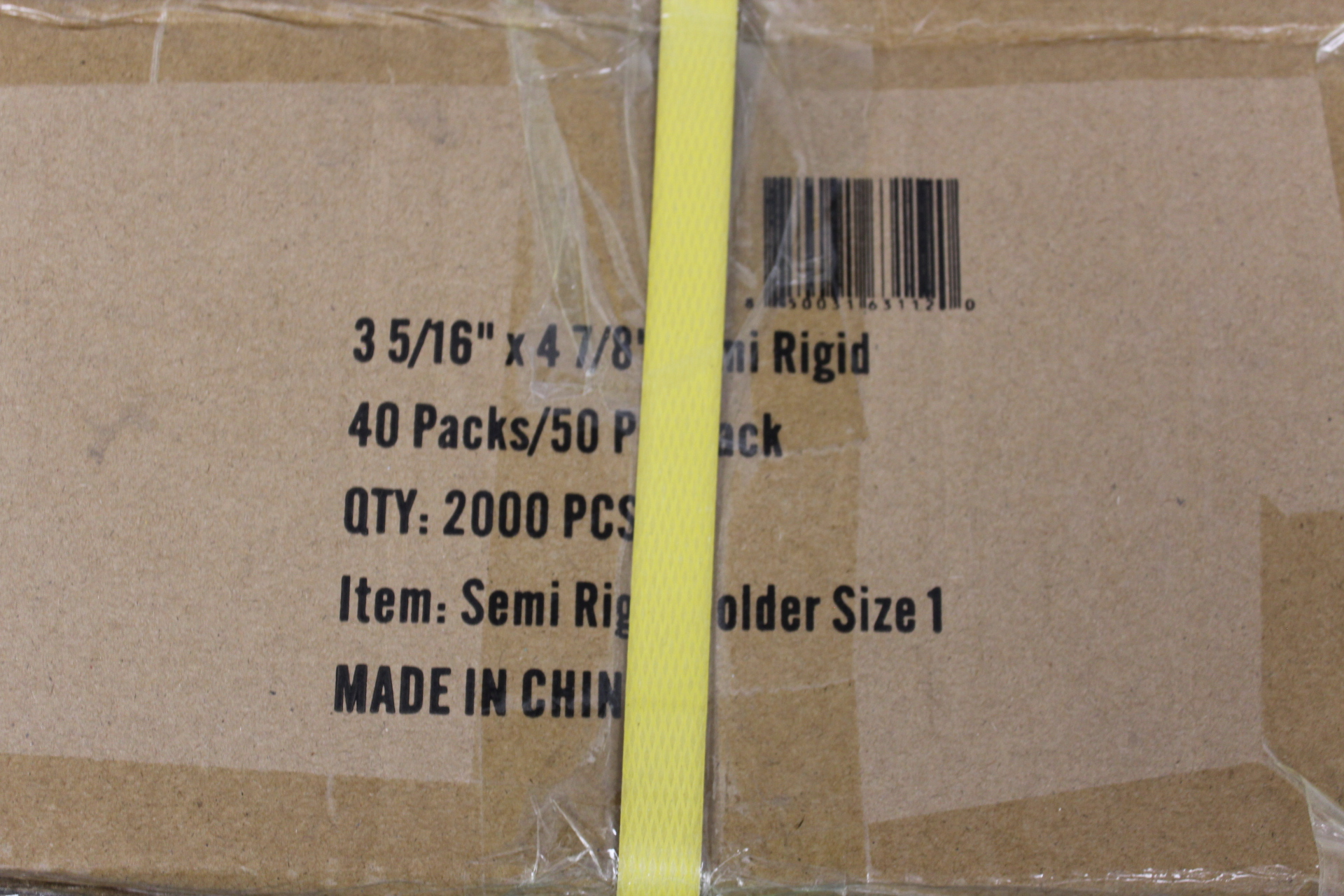 2000 Pack Humongous Hoard Semi-Rigid Card Holders - Size 1 For Grading Submissions (3 5/16" X 4 7/8")