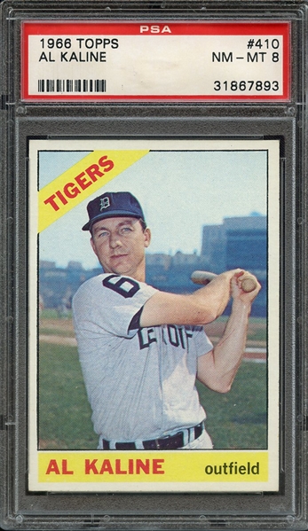 1966 TOPPS 410 AL KALINE PSA NM-MT 8