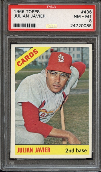 1966 TOPPS 436 JULIAN JAVIER PSA NM-MT 8