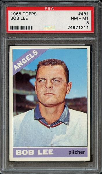 1966 TOPPS 481 BOB LEE PSA NM-MT 8