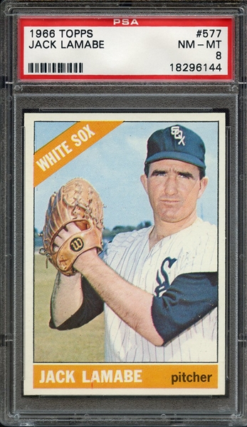 1966 TOPPS 577 JACK LAMABE PSA NM-MT 8