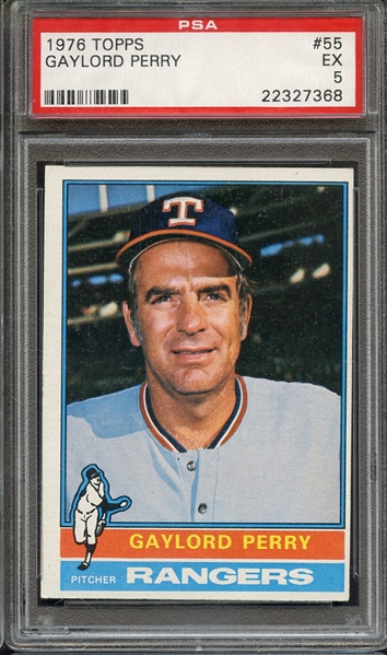 1976 TOPPS 55 GAYLORD PERRY PSA EX 5