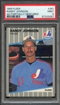 1989 FLEER 381 RANDY JOHNSON AD PARTIALLY OBSCURED PSA MINT 9