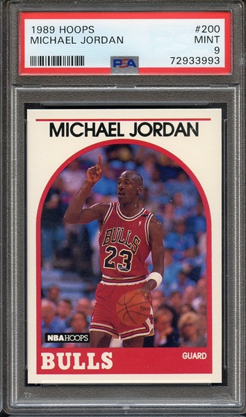 1989 HOOPS 200 MICHAEL JORDAN PSA MINT 9