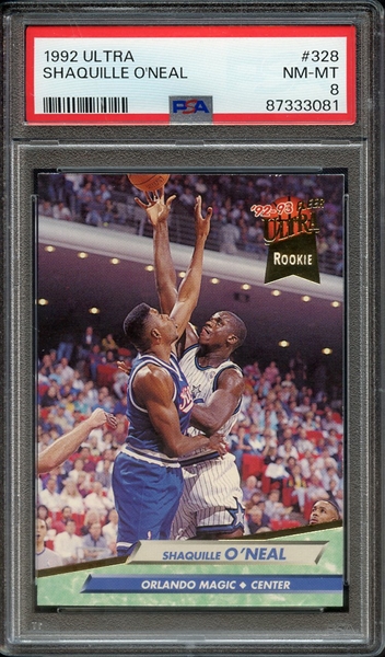 1992 ULTRA 328 SHAQUILLE O'NEAL PSA NM-MT 8
