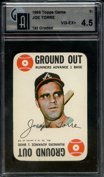 1968 TOPPS GAME 31 JOE TORRE GAI VG-EX+ 4.5