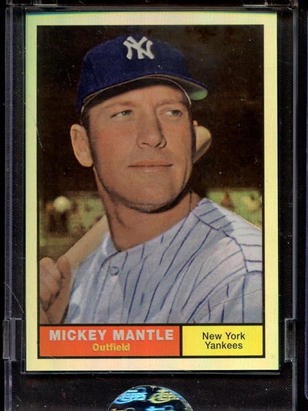 2007 TOPPS CHROME REFRACTOR 10 MICKEY MANTLE