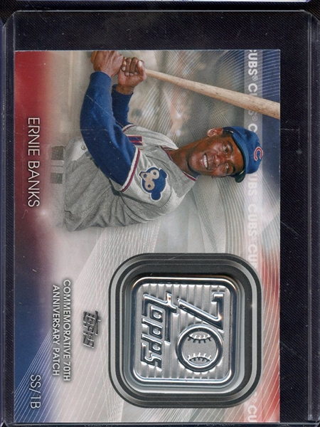 2021 TOPPS COMMEMORATIVE 70TH ANNIVERSARY PATCH ERNIE BANKS