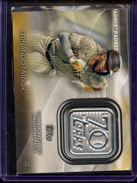 2021 TOPPS COMMEMORATIVE 70TH ANNIVERSARY PATCH FERNANDO TATIS JR