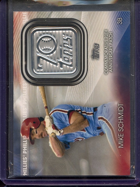 2021 TOPPS COMMEMORATIVE 70TH ANNIVERSARY PATCH MIKE SCHMIDT