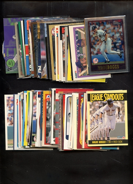 (91) DIFFERENT WADE BOGGS BASEBALL CARD LOT