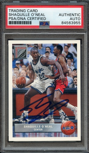 1992 UPPER DECK MCDONALD'S P43 SIGNED SHAQUILLE O'NEAL PSA/DNA AUTO AUTHENTIC
